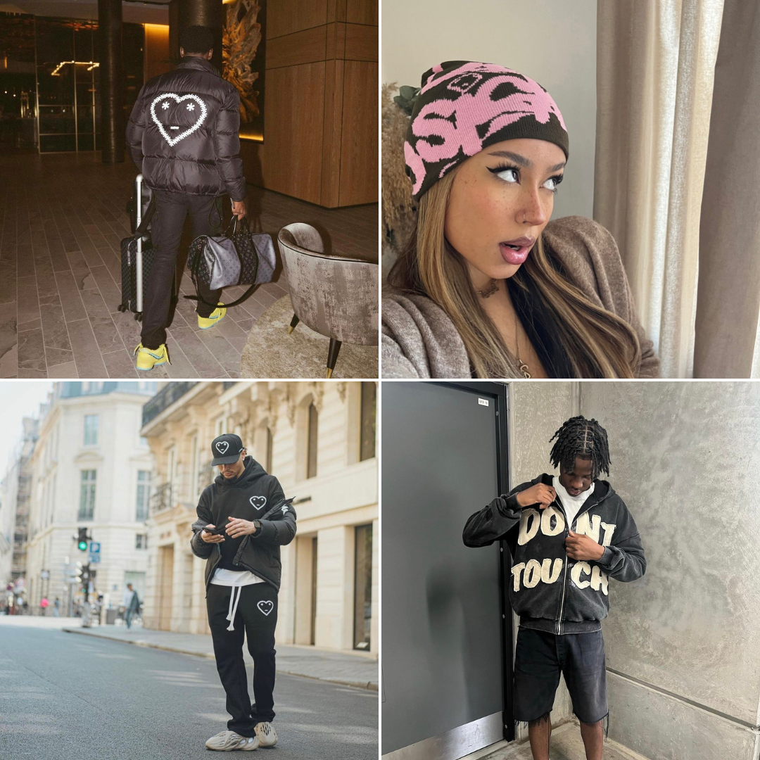 carsicko beanie tracksuit puffer jacket hoodie