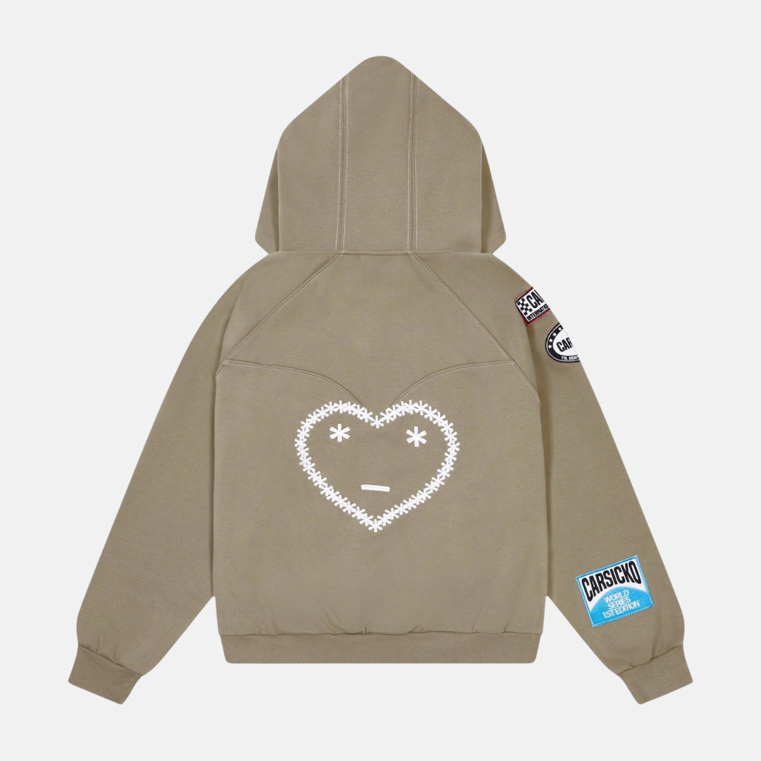 Carsicko Racing Club Hoodie - Cream - No Sauce The Plug