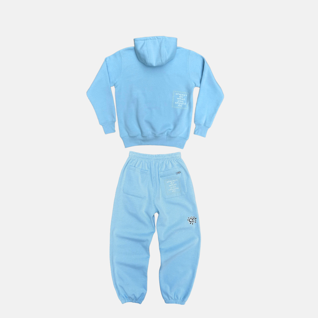 Always Do What You Should Do Rel@xed Tracksuit - Powder Blue - No Sauce The Plug