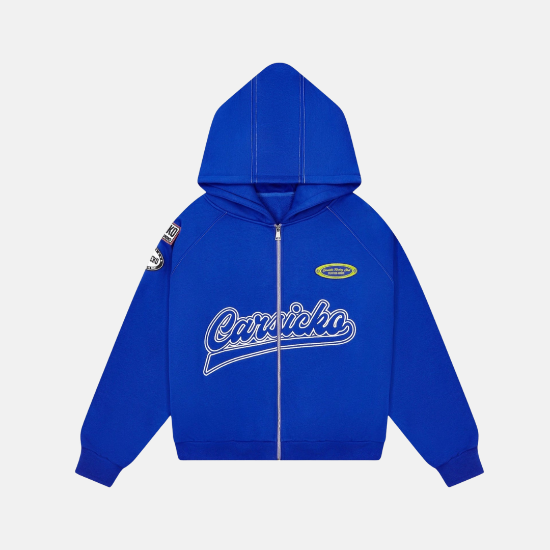 Carsicko Racing Club Hoodie - Blue - No Sauce The Plug
