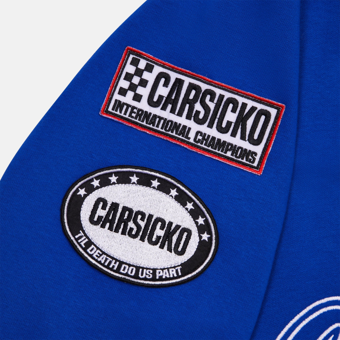 Carsicko Racing Club Hoodie - Blue - No Sauce The Plug