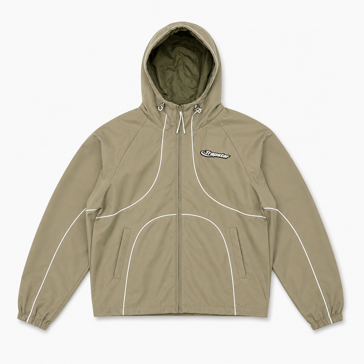 Trapstar Hyperdrive Piped Padded Windbreaker - Khaki