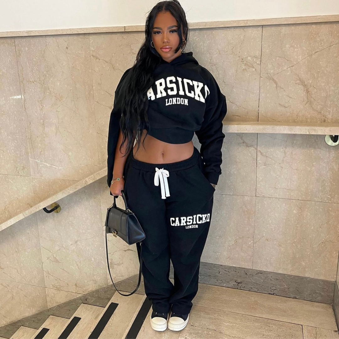 black carsicko tracksuit for women