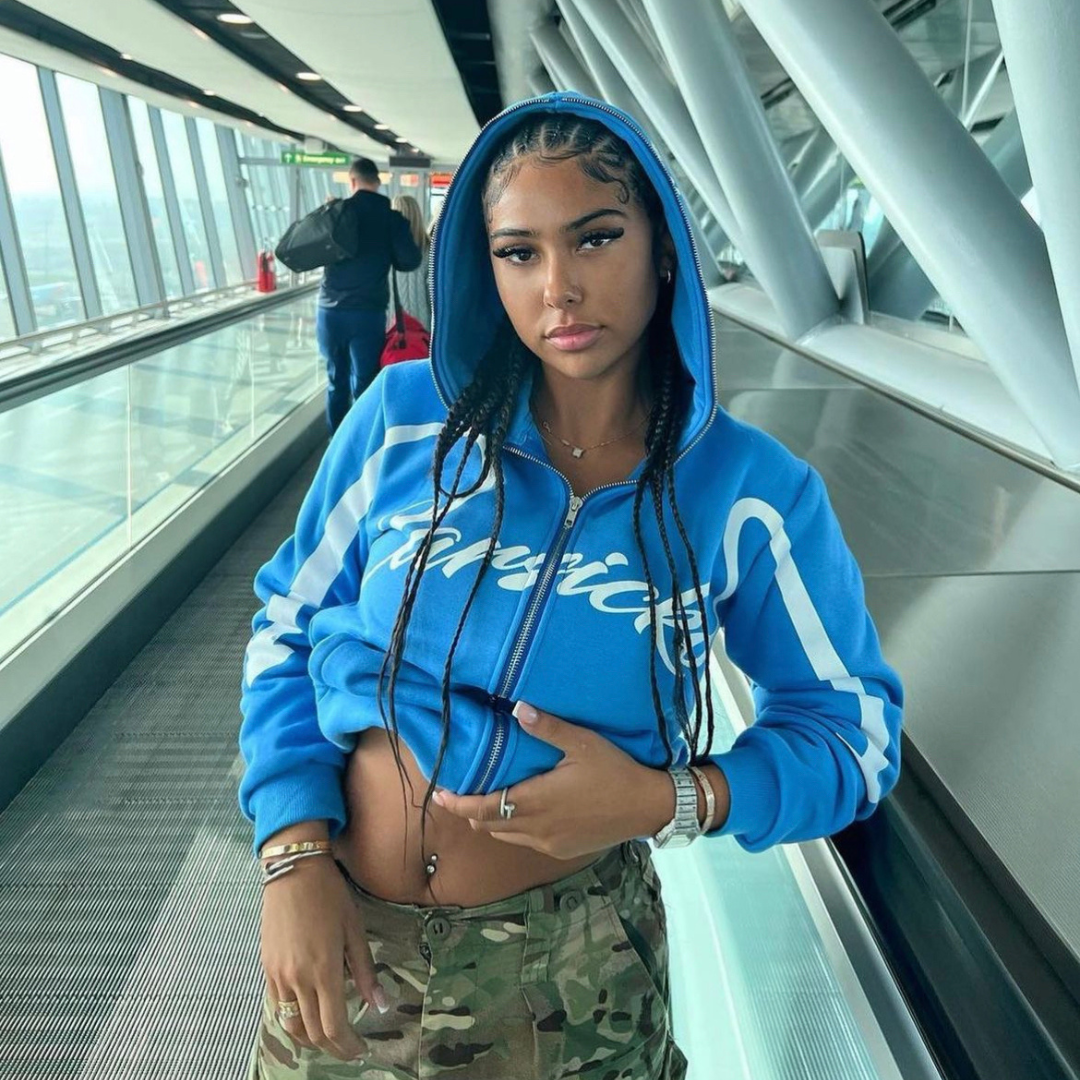 university blue carsicko zip up hoodie