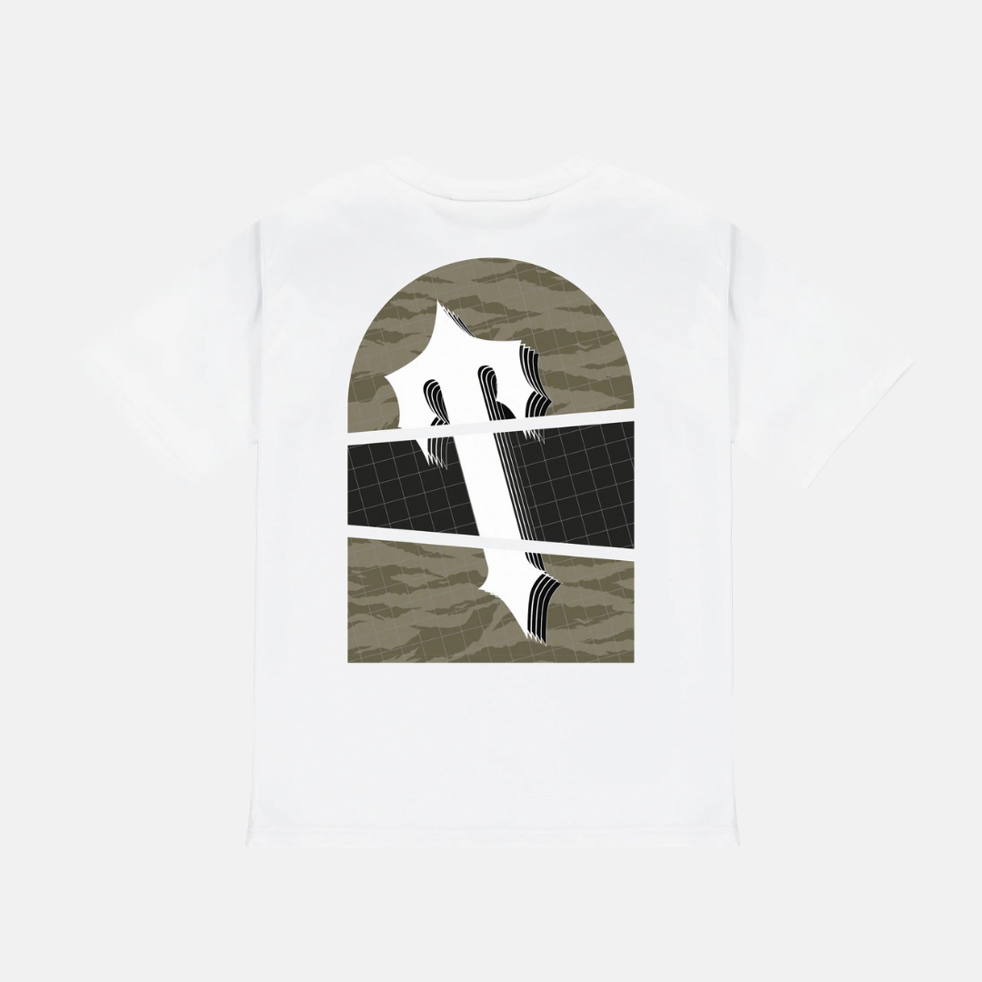 Trapstar Art Of War T-Shirt - White / Camo - No Sauce The Plug