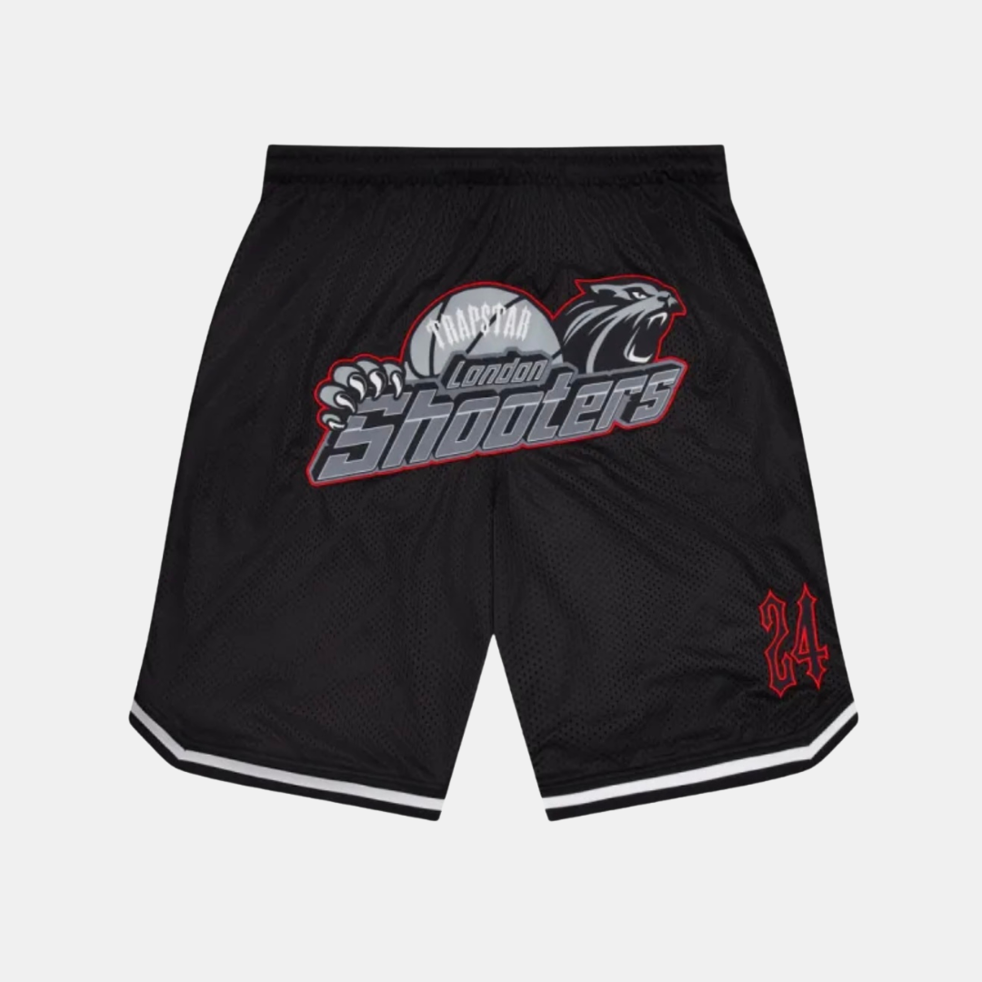 Trapstar Shooters Basketball Shorts - Black/Red | No Sauce The Plug