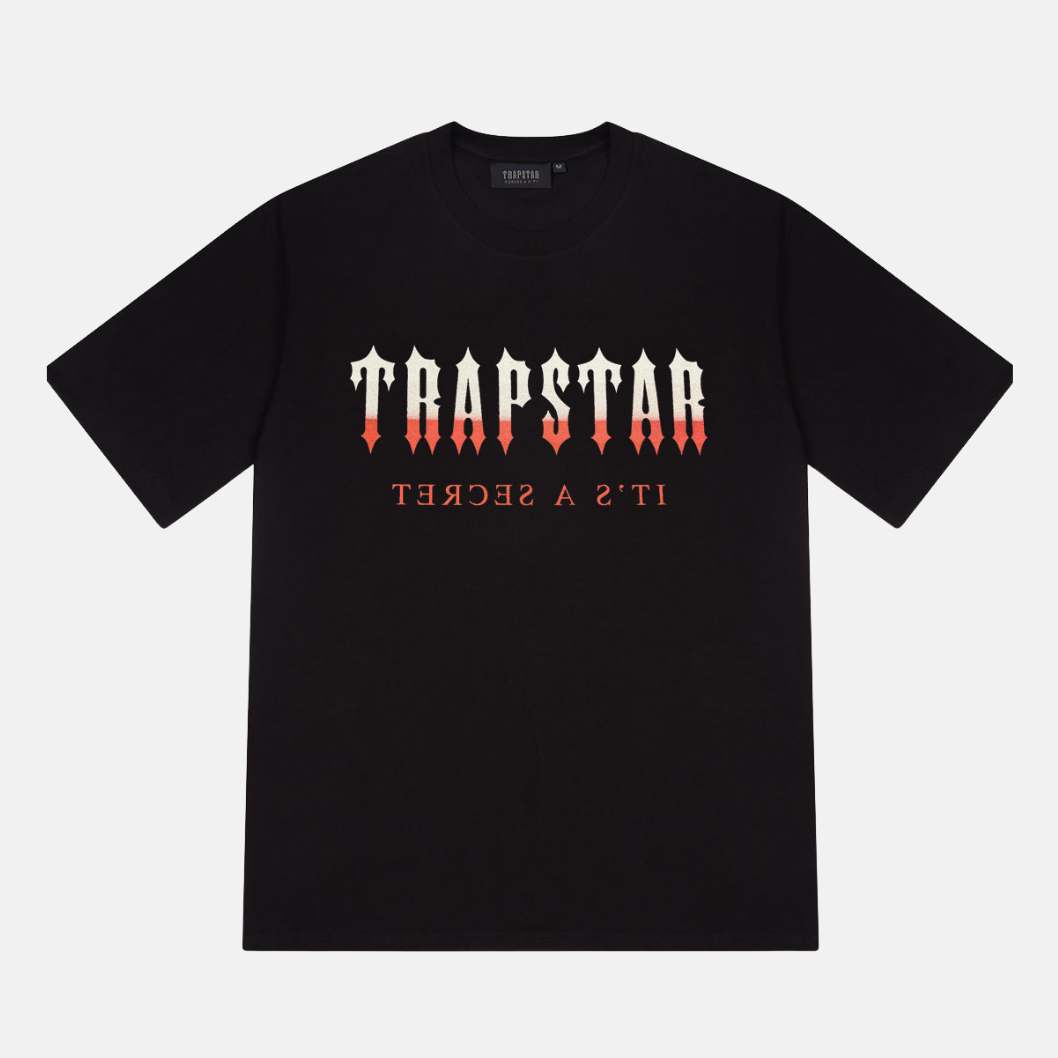 Trapstar Decoded T-Shirt - Black/Red Gradient - No Sauce The Plug
