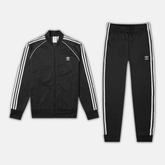 Adidas SST Tracksuit - Black - No Sauce The Plug