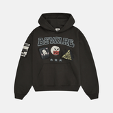 Broken Planet Beware Hoodie - Soot Black - No Sauce The Plug