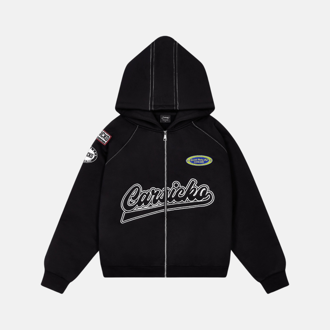Carsicko Racing Club Hoodie - Black - No Sauce The Plug