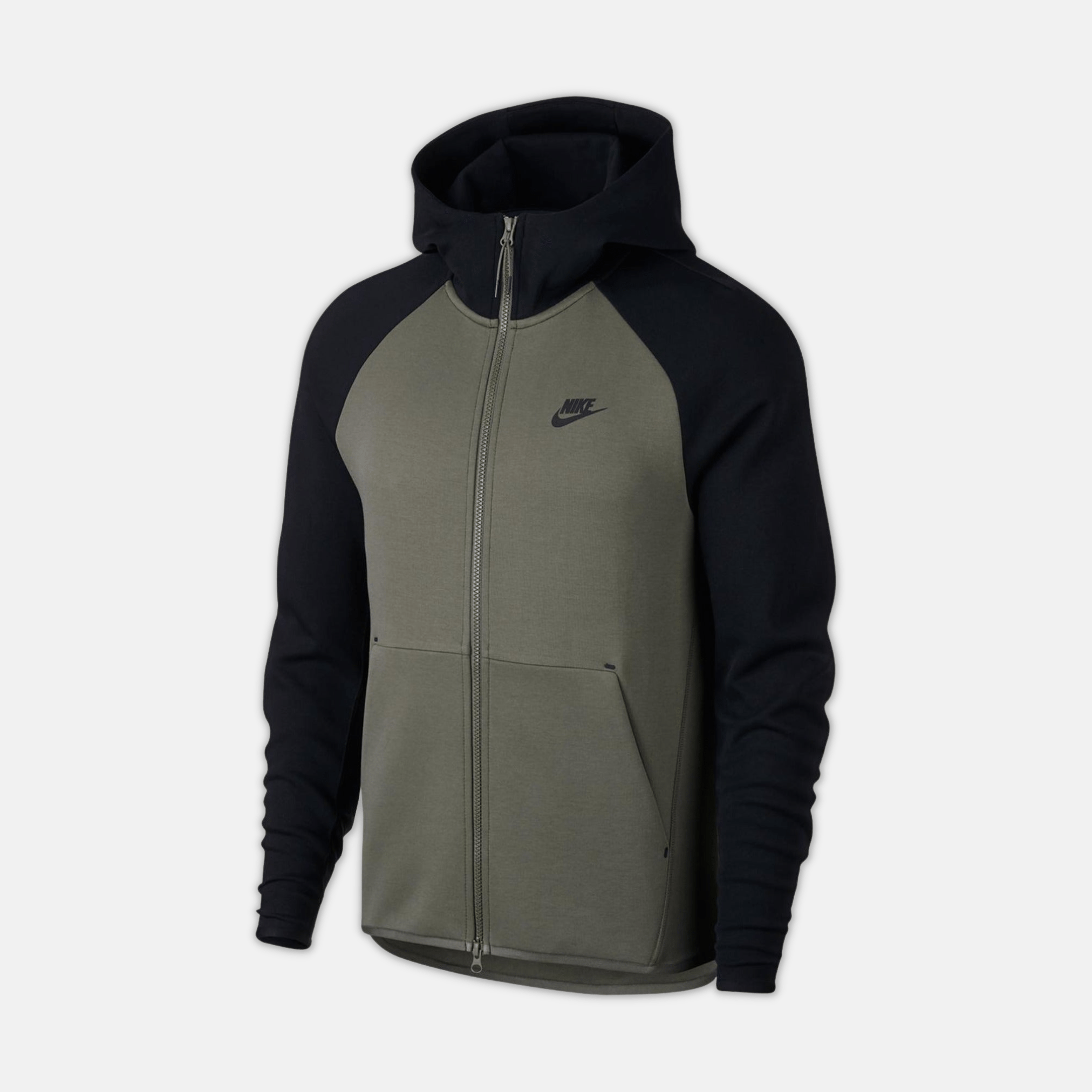 Nike tech fleece hoodie khaki sales