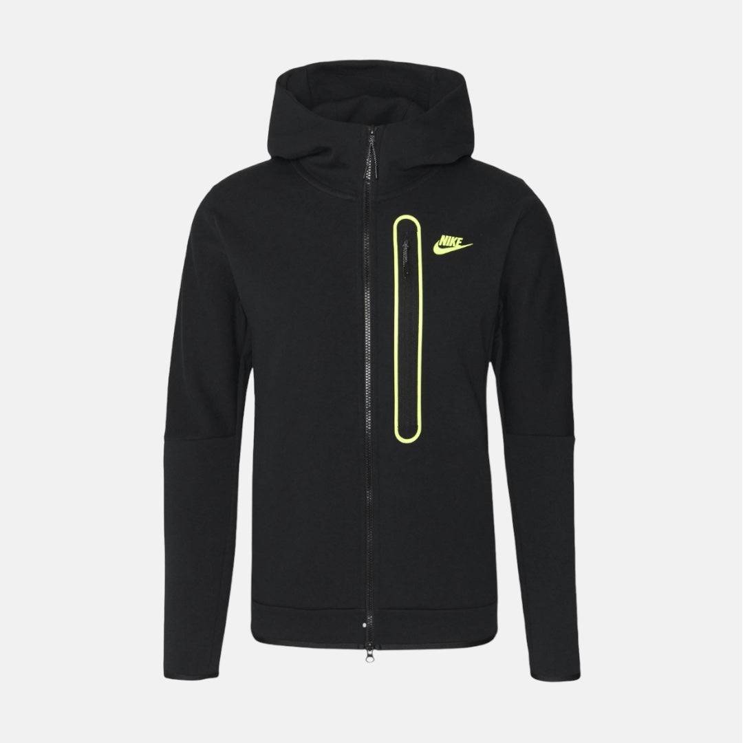 Nike Tech Fleece Hoodie - Volt Black (3rd Gen - Old Season) | No Sauce The Plug