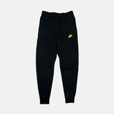 Nike Tech Fleece Joggers - Black / Volt (3rd Gen) - No Sauce The Plug
