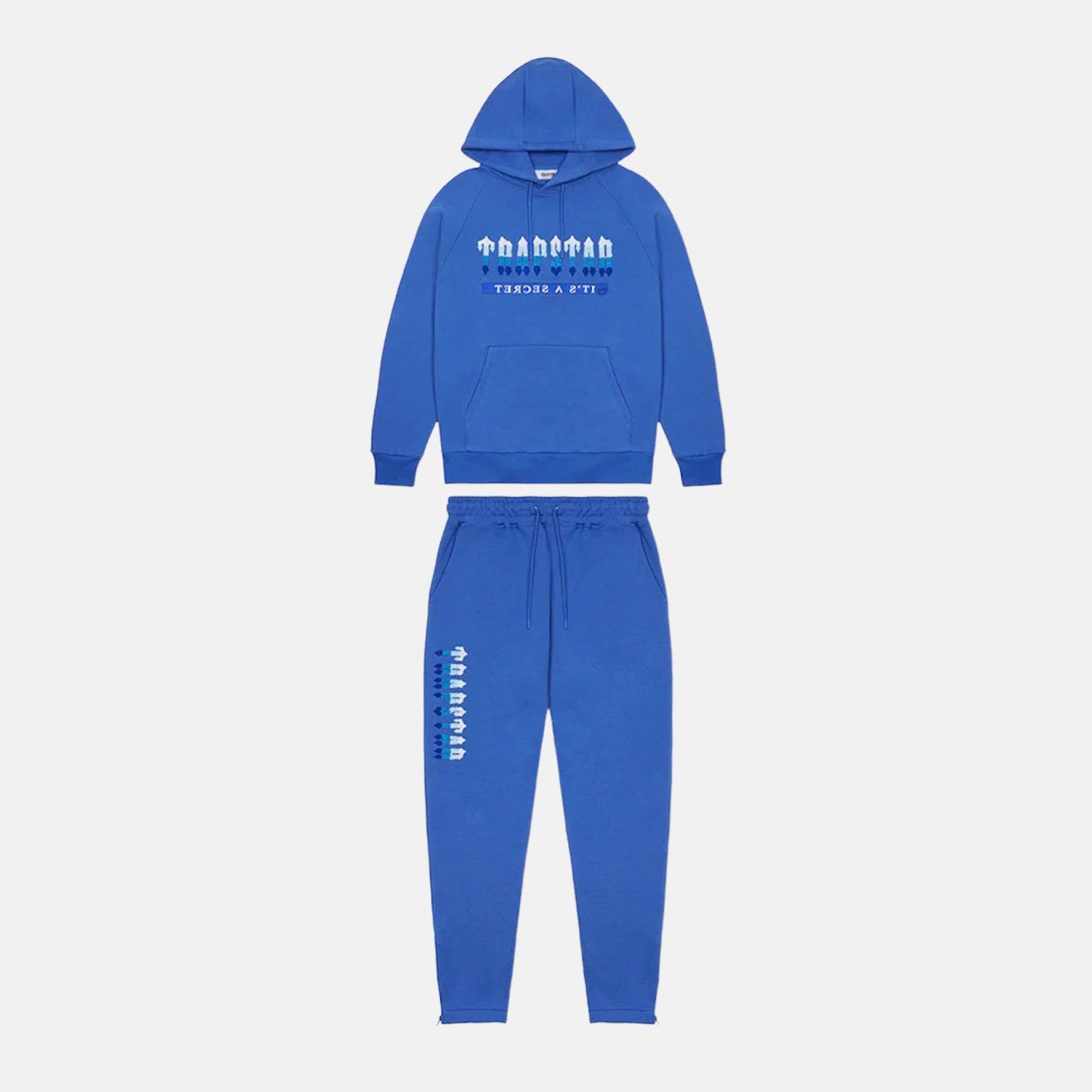 Trapstar Chenille Decoded 2.0 Hooded Tracksuit Dazzling Blue No Sauce The Plug