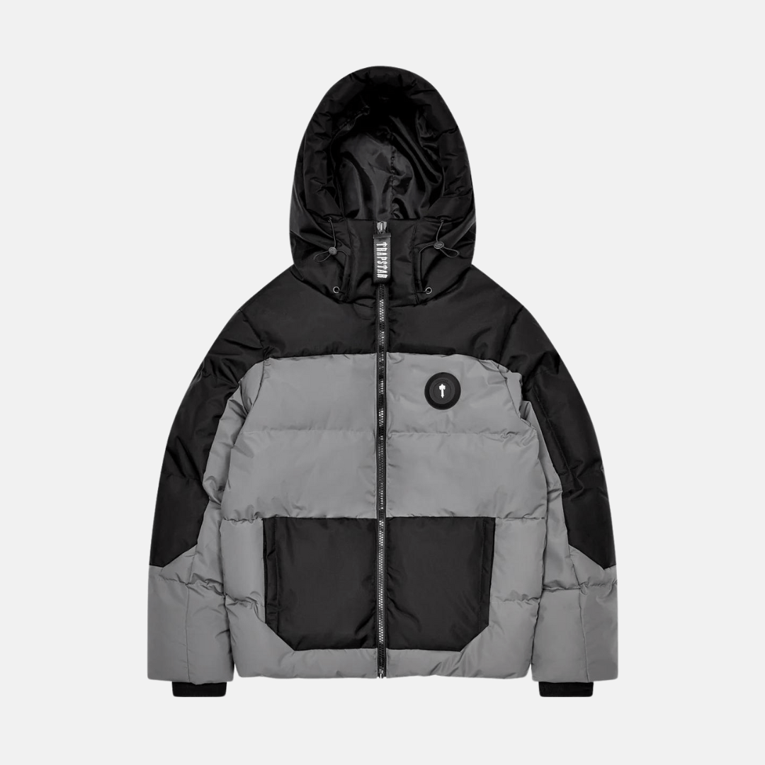 Trapstar Decoded AW23 Puffer - Black/Grey - No Sauce The Plug