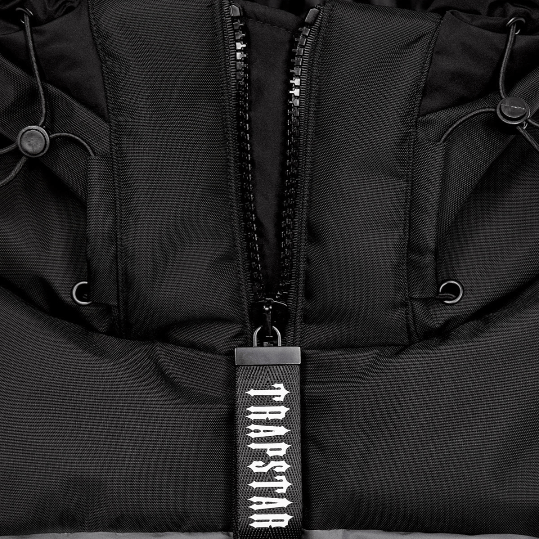Trapstar Decoded AW23 Puffer - Black/Grey - No Sauce The Plug