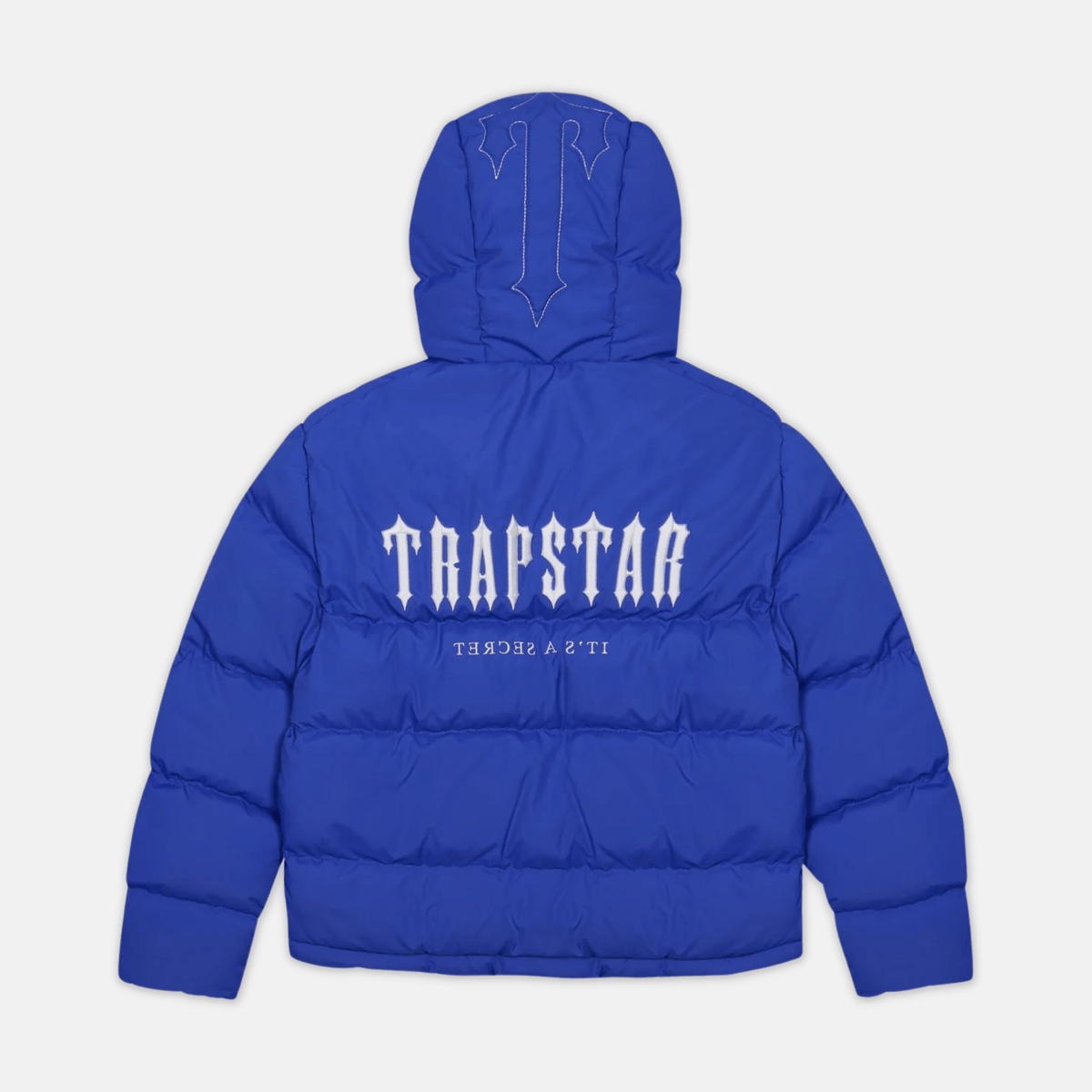 Trapstar Decoded Hooded Puffer 2.0 Jacket - Dazzling Blue - No Sauce The Plug