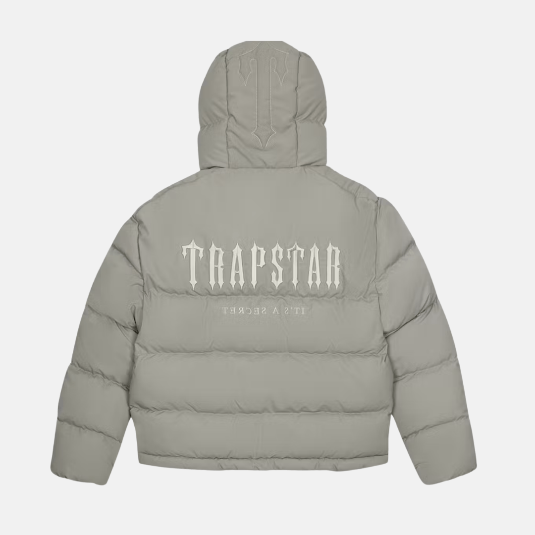 Trapstar Decoded Hooded Puffer 2.0 Jacket - Light Smoke Grey - No Sauce The Plug