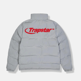 Trapstar Hyperdrive 2.0 Bomber Jacket - Light Grey/Red - No Sauce The Plug
