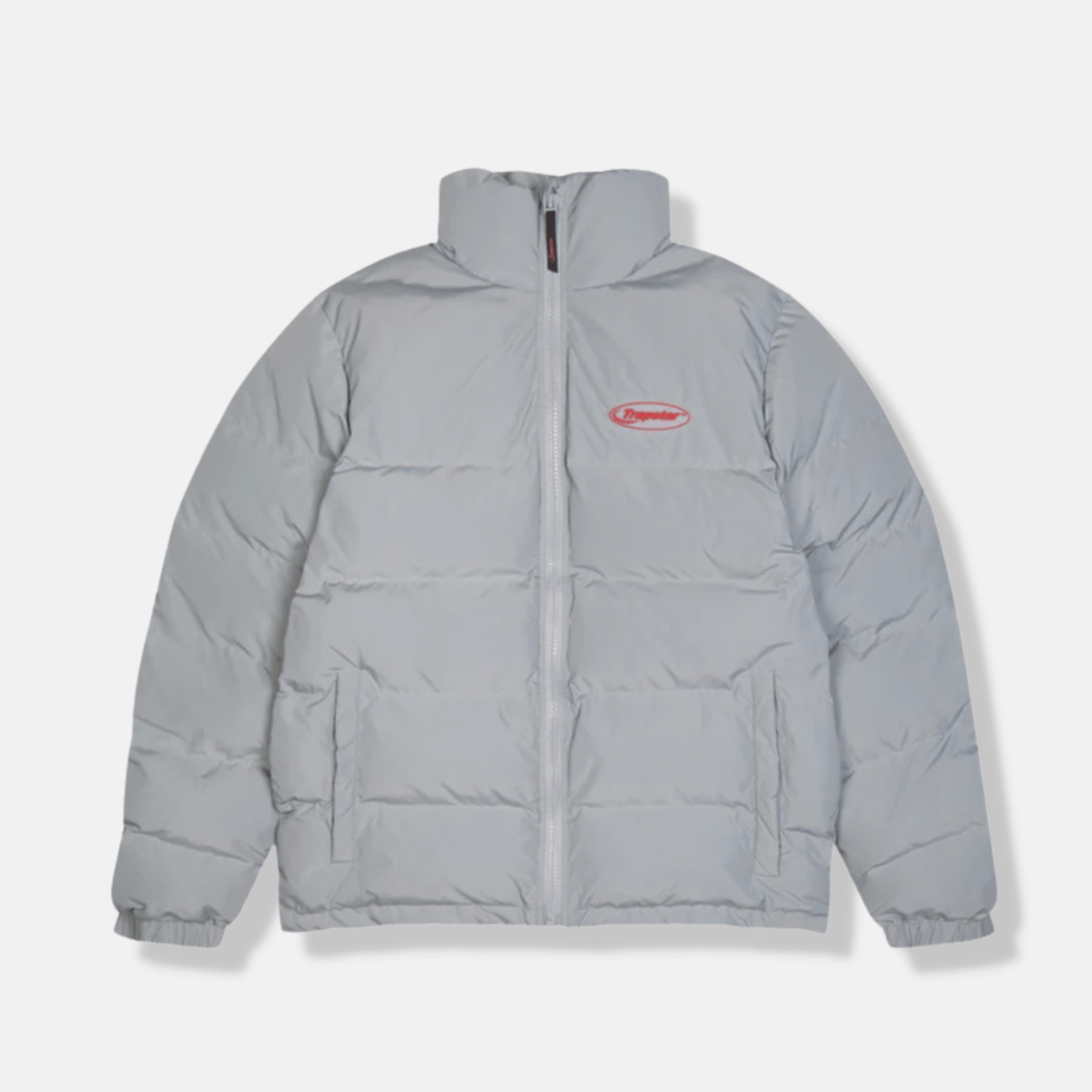 Trapstar Hyperdrive 2.0 Bomber Jacket - Light Grey/Red - No Sauce The Plug