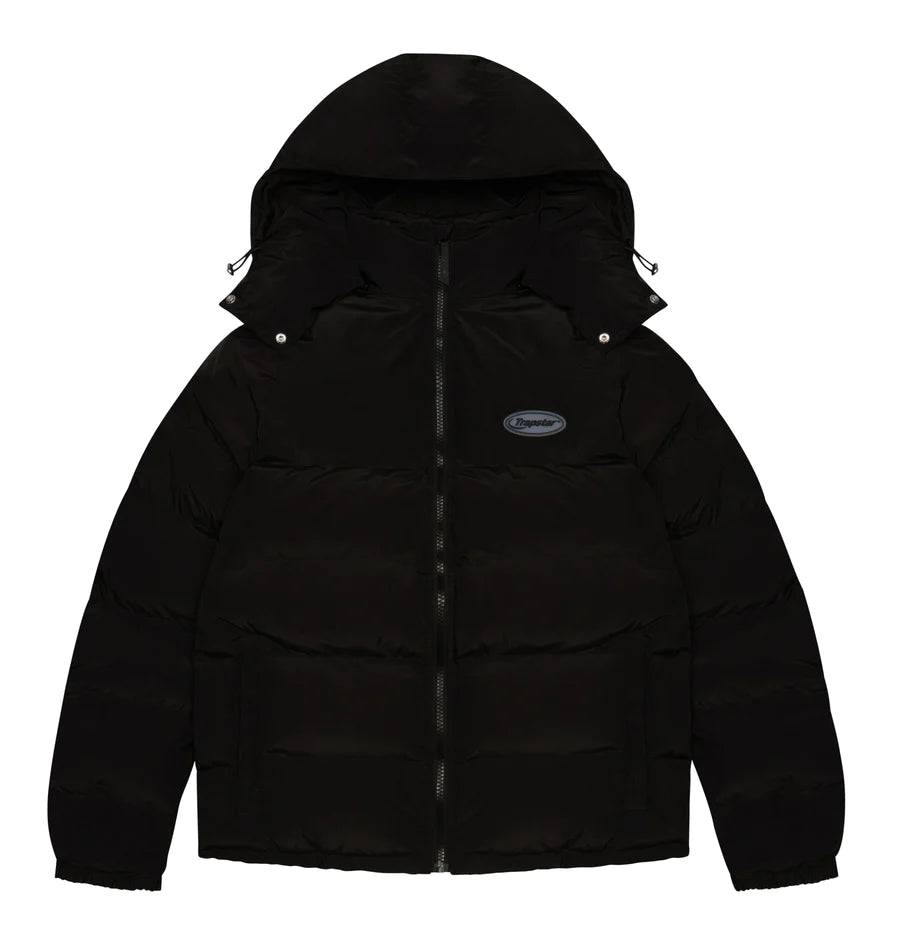 Trapstar Hyperdrive Detachable Hood Puffer Jacket - Triple Black - No Sauce The Plug