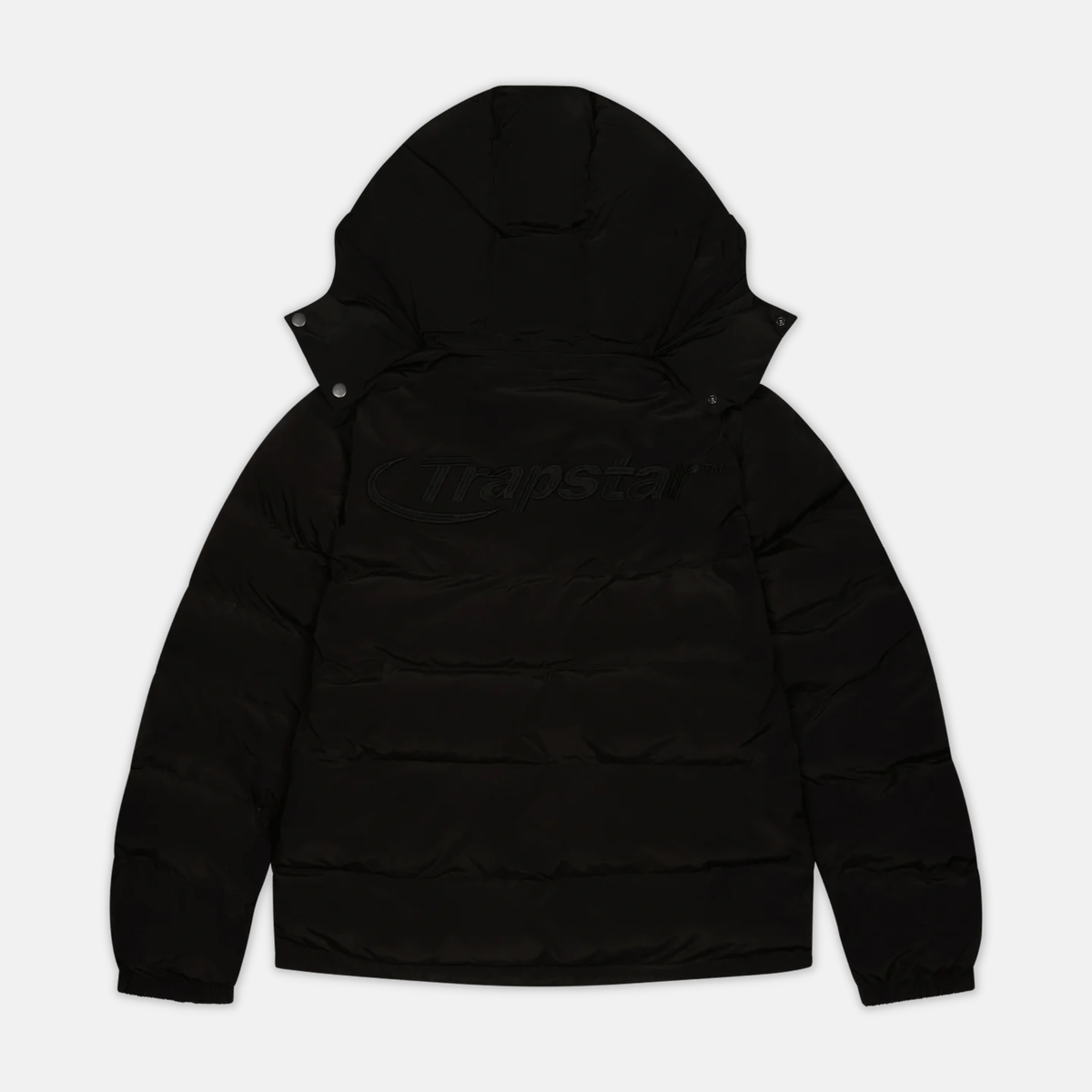 Trapstar Hyperdrive Detachable Hood Puffer Jacket - Triple Black - No Sauce The Plug