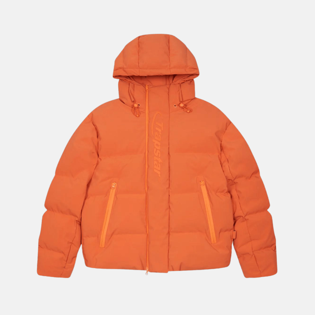 Trapstar Hyperdrive Technical Puffer Jacket - Orange Edition - No Sauce The Plug