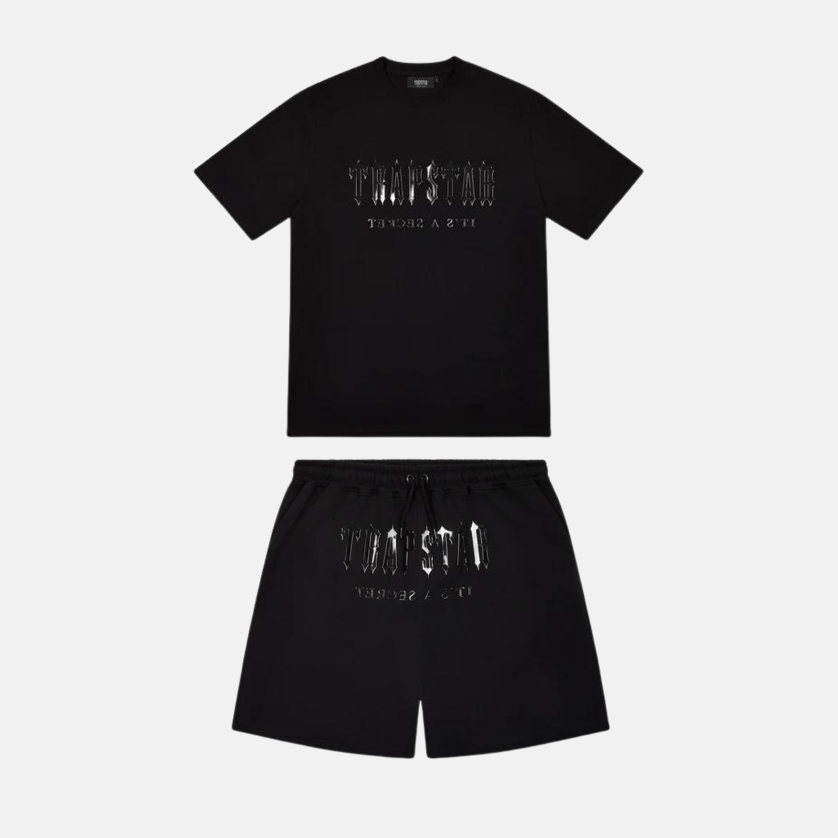 Trapstar Gel Decoded Shorts Set -  Blackout - No Sauce The Plug