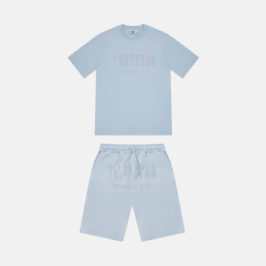 Trapstar Gel Decoded Shorts Set - Cashmere Blue - No Sauce The Plug