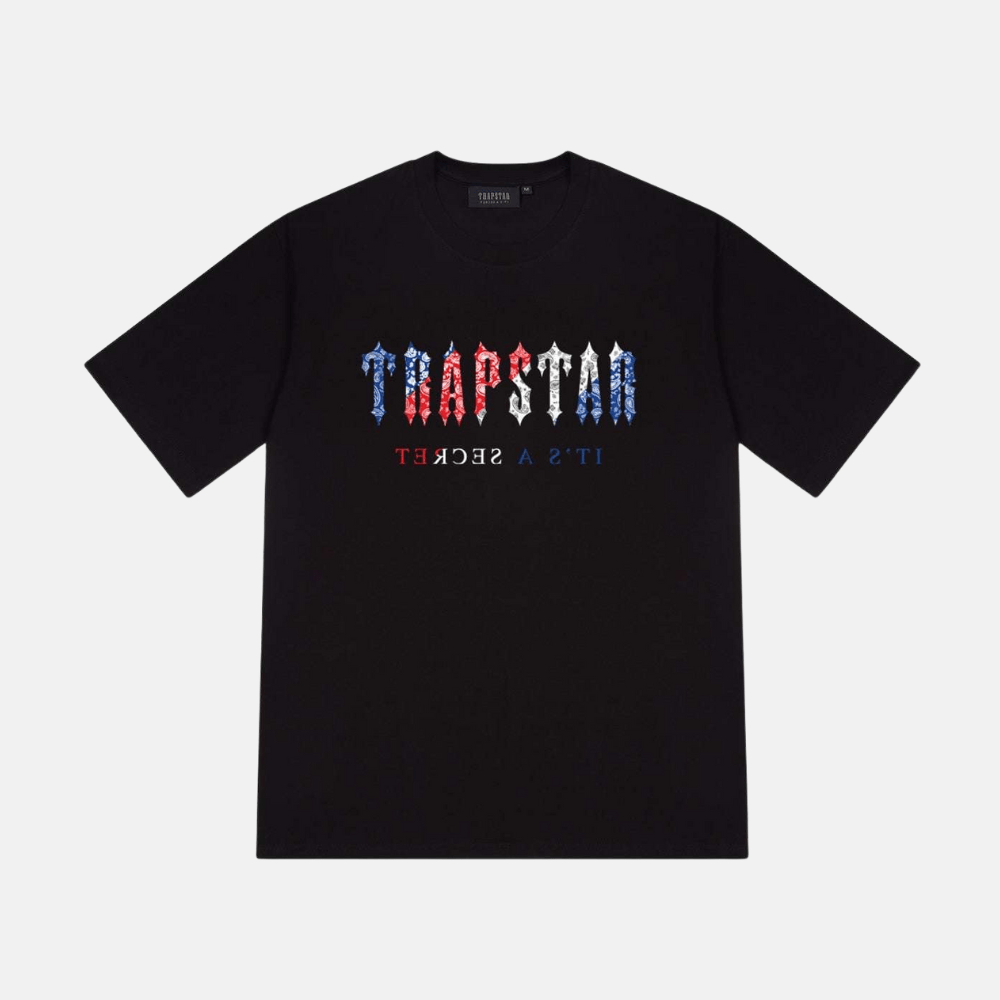 Trapstar Paisley Revolution Tee - Black | No Sauce The Plug