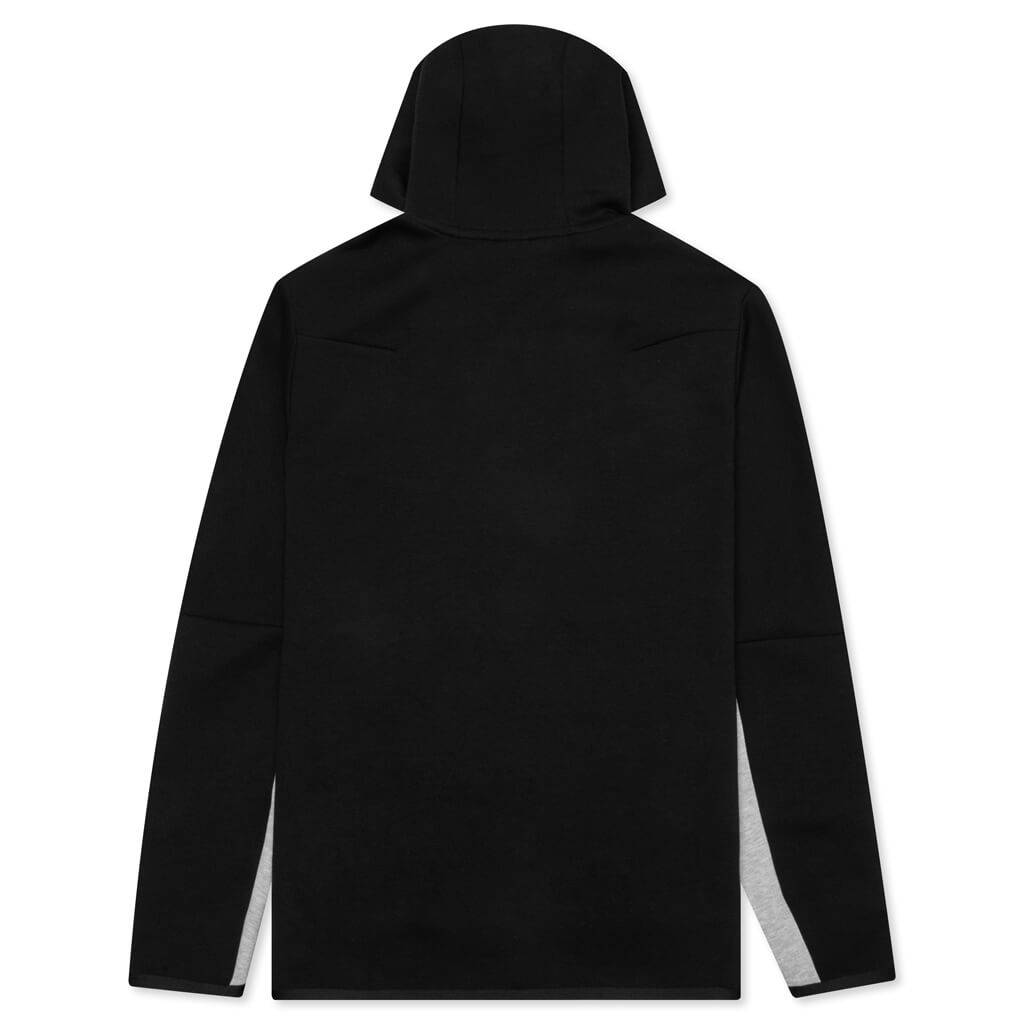 Nike Tech Fleece Hoodie - Black, Grey & White (New Season) - No Sauce The Plug