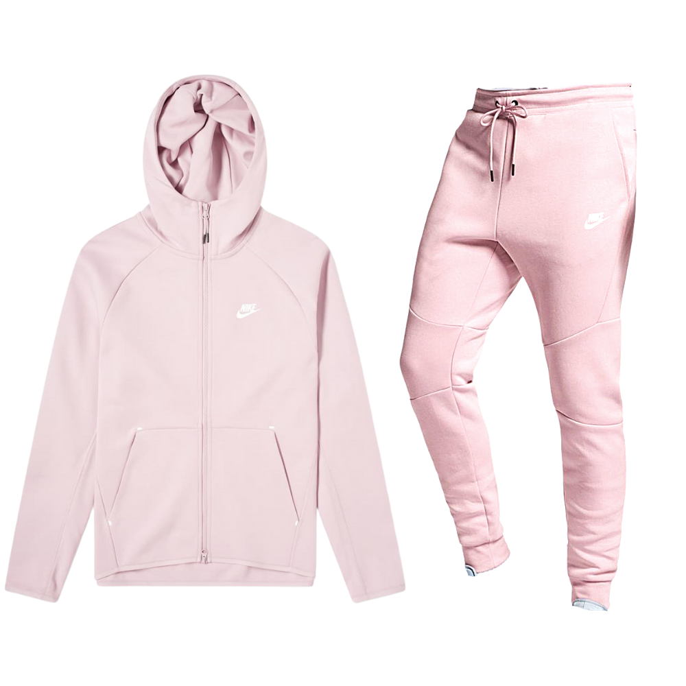 Nike Tech Fleece Set Plum Chalk 2nd Gen Old Season No Sauce The Plug