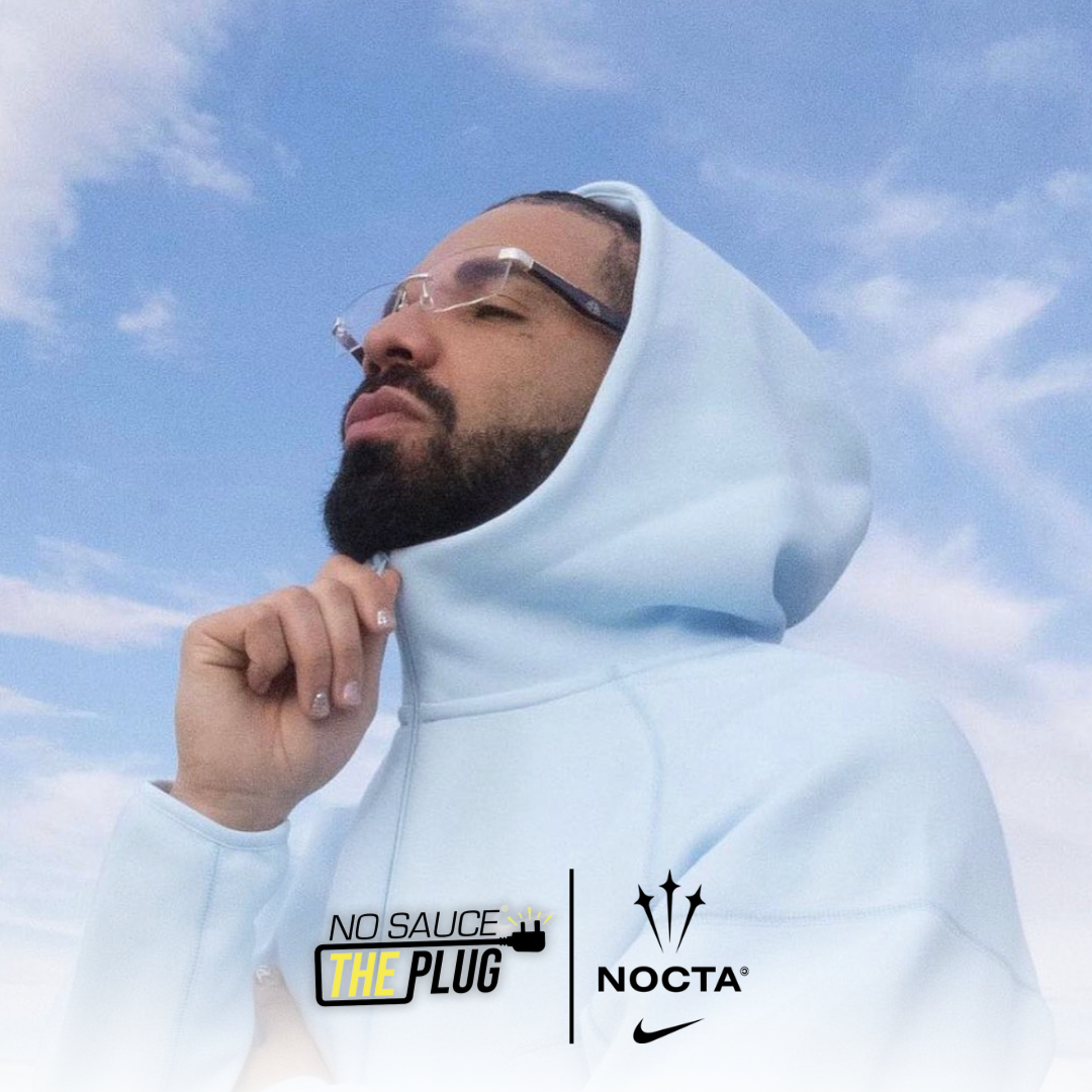Drake's Nocta x Nike Tech Fleece Collab: Baby Blue, Black & Green.