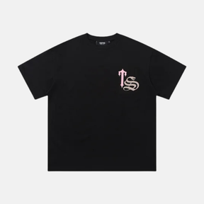 Trapstar Script T-Shirt - Black/Pink
