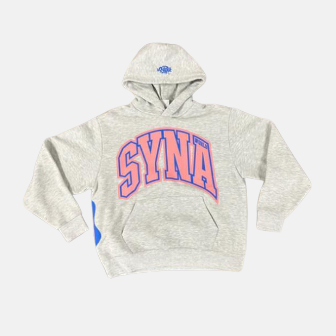 Syna Crest Pack Logo Tracksuit - White/Pink - No Sauce The Plug