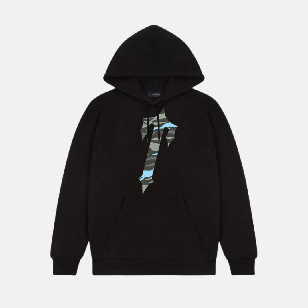 Trapstar Decoded All Terrain Hoodie - Black/Blue Camo
