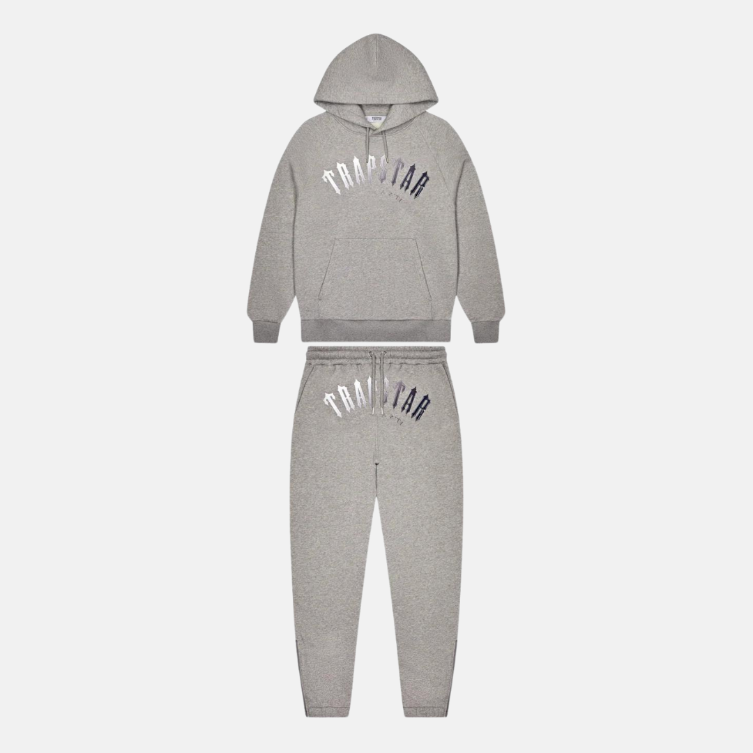 Trapstar Irongate Arch Gel Tracksuit - Grey/white - No Sauce The Plug