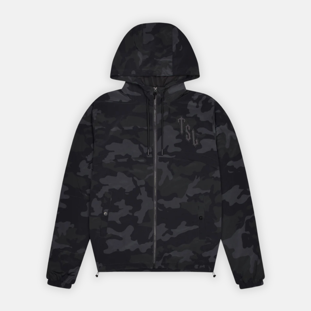 Trapstar Shooters Windbreaker - Black/Camo - No Sauce The Plug