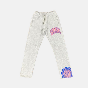 Syna Crest Pack Logo Tracksuit - White/Pink - No Sauce The Plug