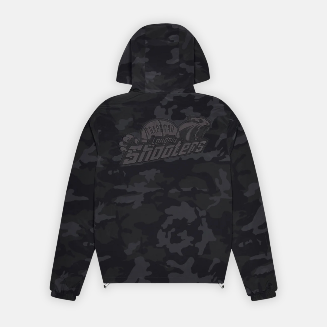 Trapstar Shooters Windbreaker - Black/Camo - No Sauce The Plug