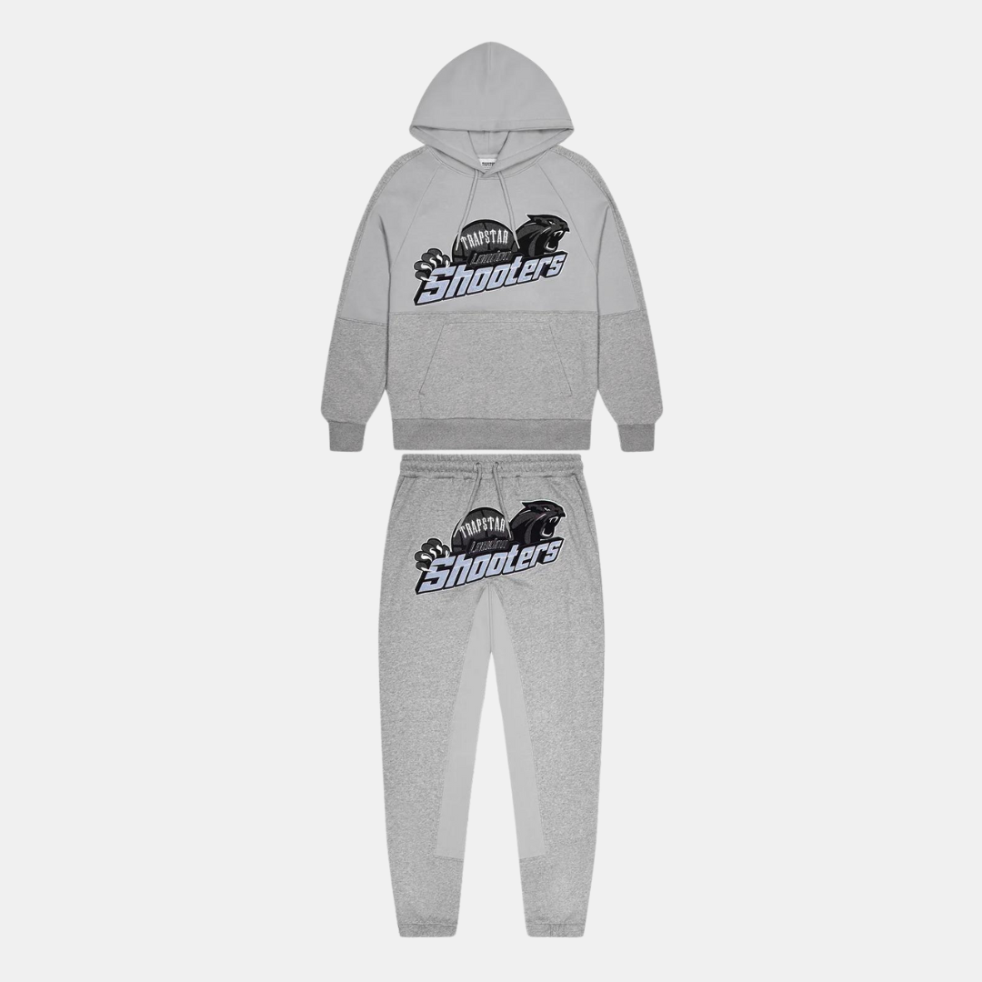 Trapstar London Shooters Hooded Panel Tracksuit - Grey / Blue