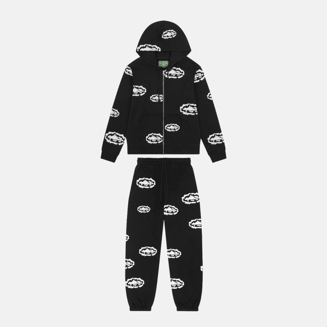 Denim Tears X Corteiz Cotton Tracksuit - Black - No Sauce The Plug
