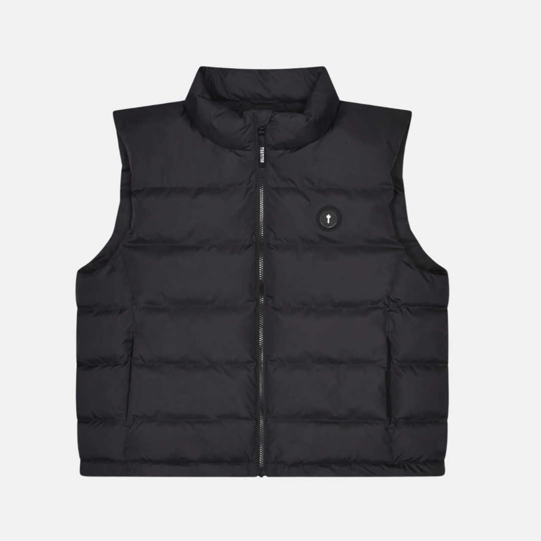 Trapstar Irongate Gilet - Black/White - No Sauce The Plug