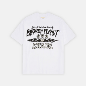 Broken Planet Chaos T-Shirt - White - No Sauce The Plug