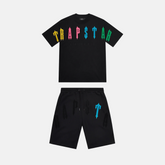 Trapstar Irongate Arched 2.0 Short Set - Black/Candy - No Sauce The Plug