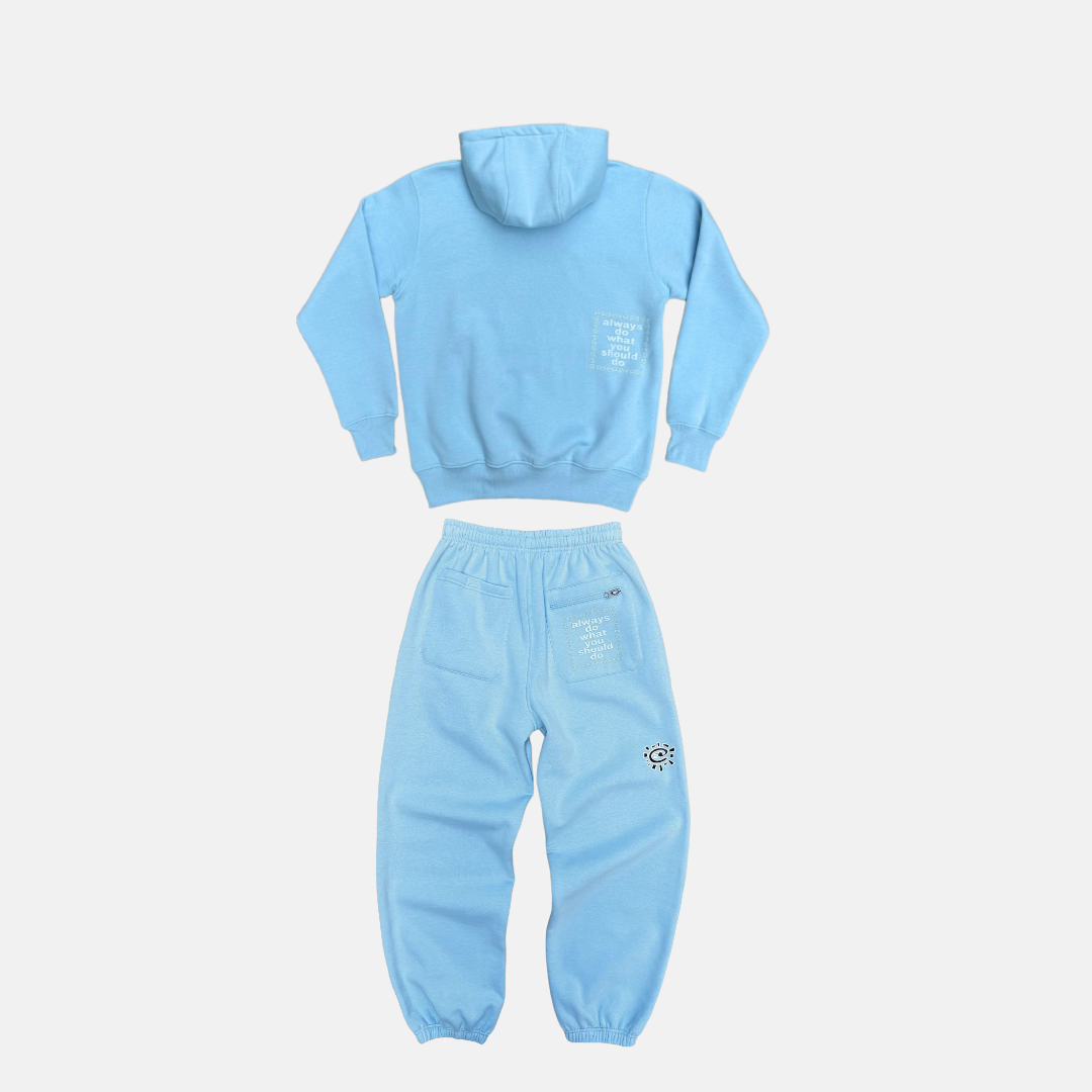 Always Do What You Should Do Rel@xed Tracksuit  - Powder Blue - No Sauce The Plug