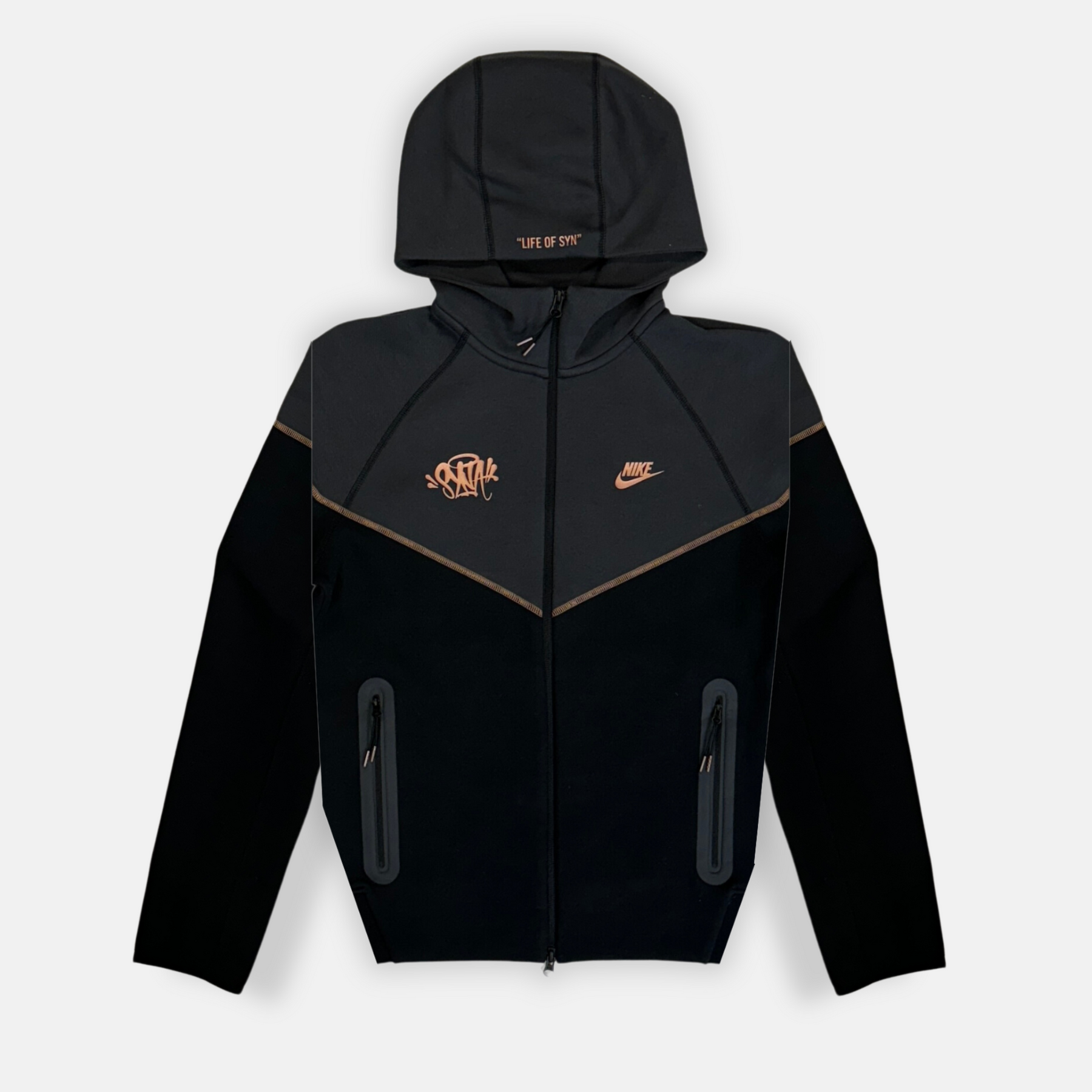 Central Cee x Nike Tech Fleece Tracksuit - Black, Anthracite, Metallic Red Bronze ( Syna world )