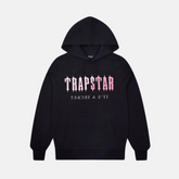 Trapstar Chenille Decoded Hoodie - Black/Pink - No Sauce The Plug