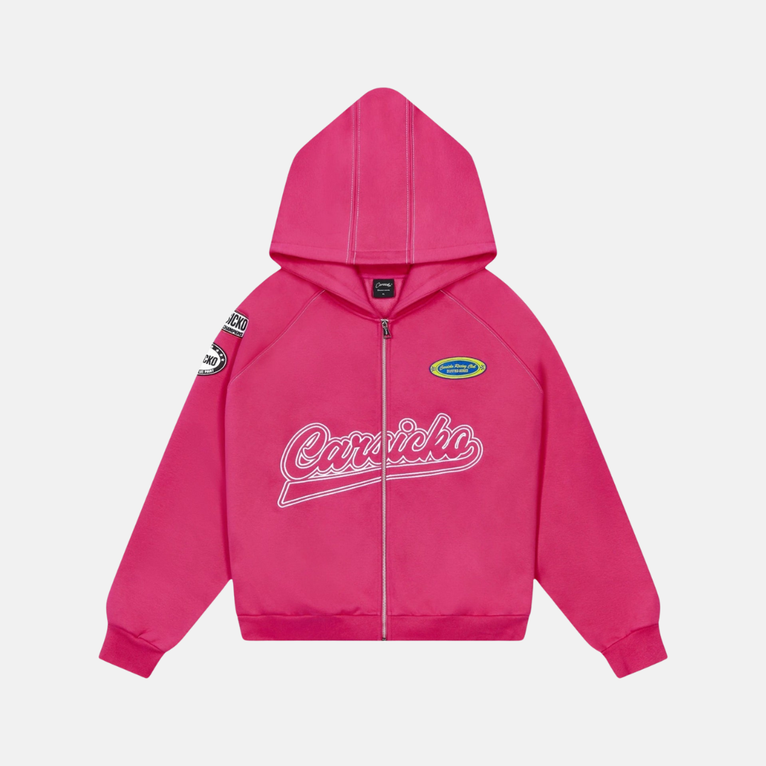 Carsicko Racing Club Hoodie - Pink - No Sauce The Plug