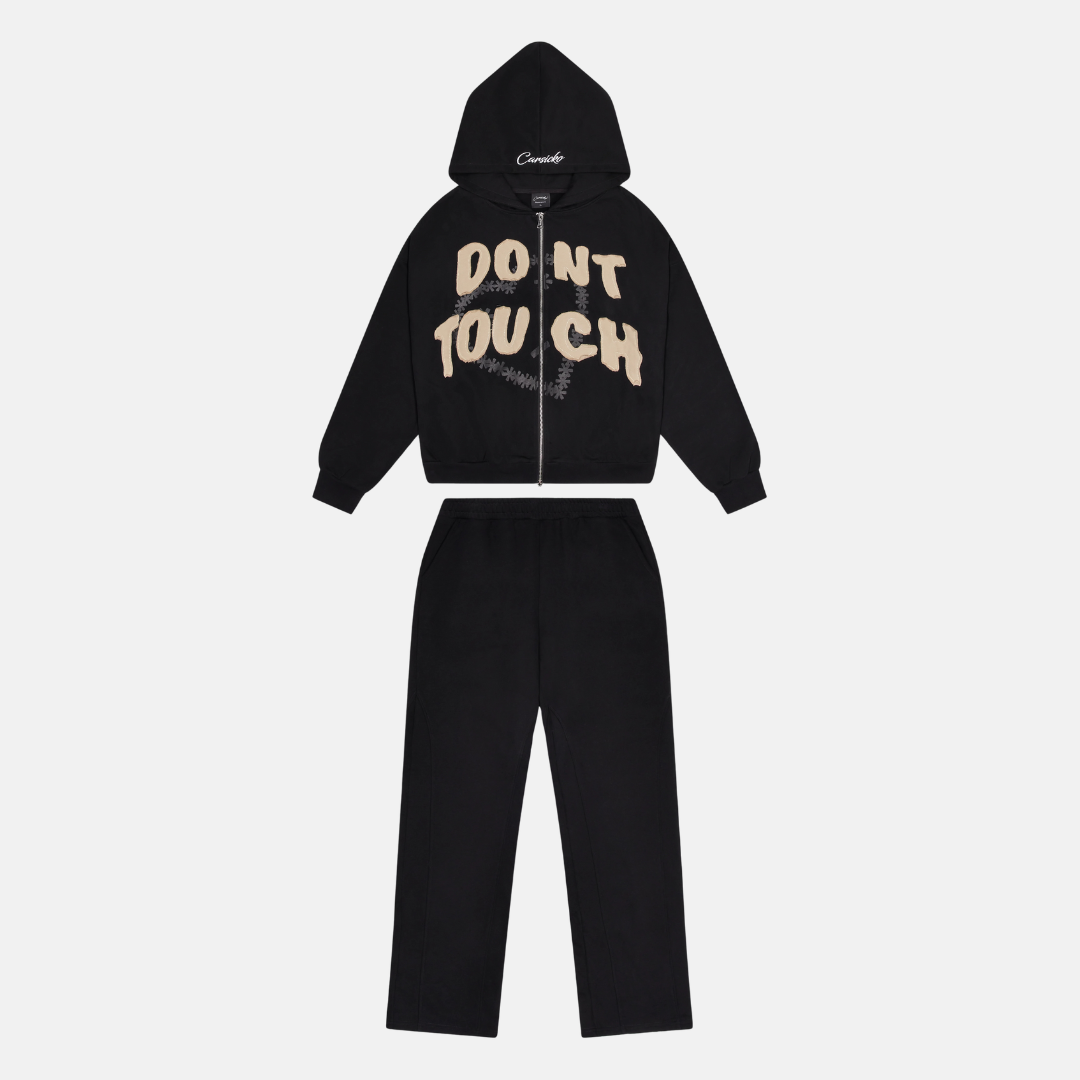 Carsicko Dont Touch Tracksuit - Black - No Sauce The Plug